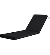 Basic Beyond Chaise Lounge Cushions Outdoor, 3-Layer Waterproof Outdoor Furniture Cushions with R...