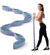 Slim Panda Elastic Yoga Stretching Strap with Loops, Stretch Strap for Physical Therapy, Ballet, ...
