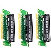 WLGQ PCI-E X8 Riser Card, PCI Express Male to Female 90 Degree Adapter, 3 Pack, PCI-E for Server ...