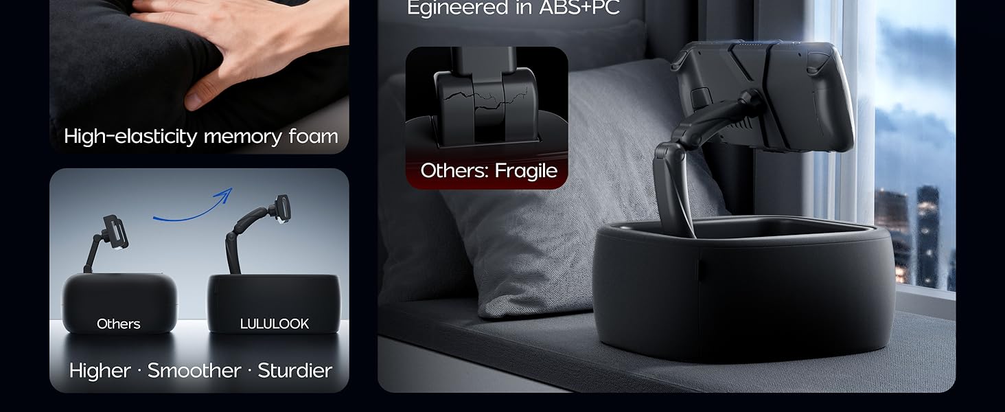 Gaming Pillow Stand for Steam Deck / Kindle / iPad /Galaxy Tab/Tablet