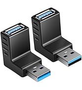 Oxsubor USB 3.0 Adapter 90 Degree Male to Female Combo Vertical Up and Down Angle Coupler Connector
