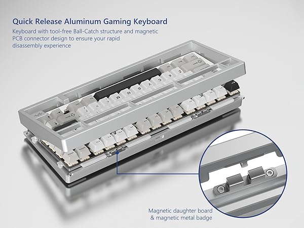 Gaming keyboard Wireless keyboard 75% wireless keyboard keyboard white keyboard rgb 75% keyboard