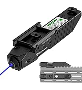 TOUGHSOUL Rifle Green/Blue/Red Laser Sight Compatible with M-Lok/Picatinny Rail, Rechargeable Low...