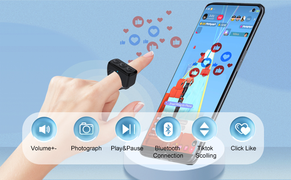 tik tok blurtooth remote