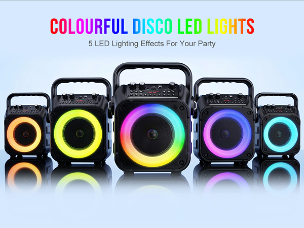 Karaoke Machine Mini Karaoke Machine Portable Bluetooth Speaker Karaoke Machine for Adults LED Light