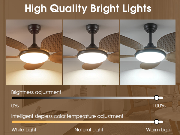 tropical ceiling fans with lights and remote