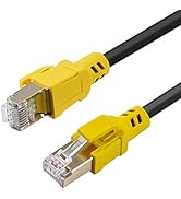 Nanxudyj Cat 8 Ethernet Cable12FT, 26AWG Lastest 40Gbps 2000Mhz SFTP Patch Cord, Heavy Duty High ...