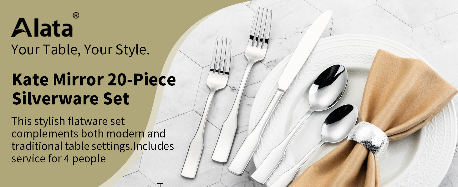 Kate mirror silverware set
