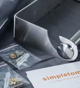 simpletome Kitchen Paper Towels Holder Under Cabinet Adhesive or Drilling Installation Brushed SU...