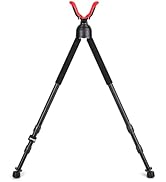 Zeadio Swivel Bipod Stick Rest with High Density Foam Grip, Twist-Style Locking Leg, and 360° Swi...