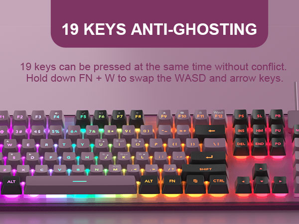 19 Keys Anti-Ghosting