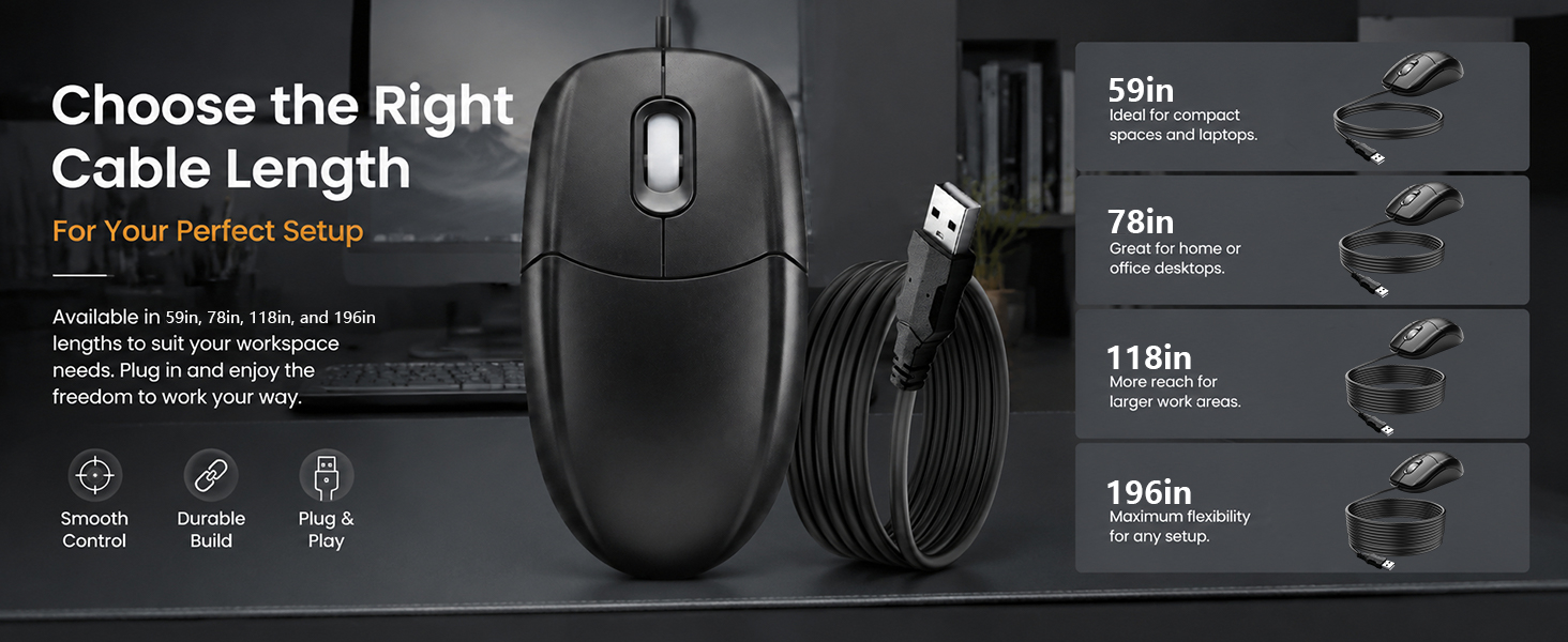 Available in 5FT, 7FT, 10FT, 16FT Cable Lengths