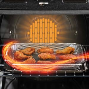 GE Appliances Air Fryer Basket and Tray Set Oven, 15x12 Inch, Oven Safe to 500°F, Dishwasher Safe