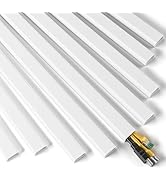 Delamu Cord Hider Cover, 142in TV Cable Concealer Kit for Wall Mounted TV with Management 2-3 Wir...