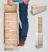 Giant Tower Game with 3-in-1 Straightener, Table &amp; Storage Box - 90% Faster Set Up...