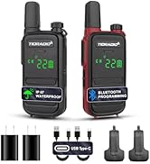 TIDRADIO TD-M11 Walkie Talkies Waterproof IP67 Long Range Two Way Radio with LED Display,NOAA Wea...