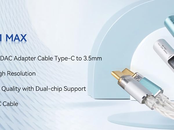 Portable Type-C DAC Adapter Cable Type-Cto 3.5mm