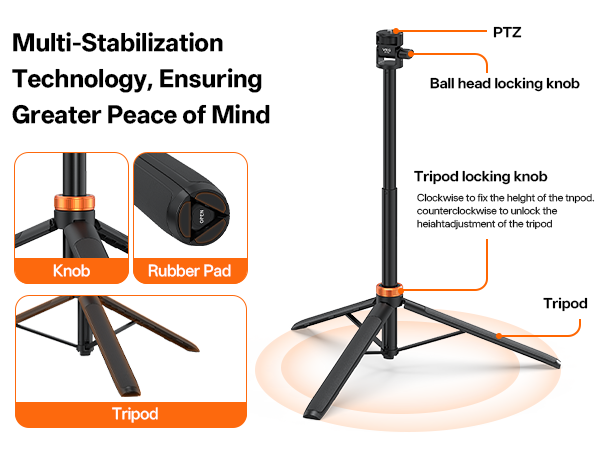 1/4 Adjustable Tripod