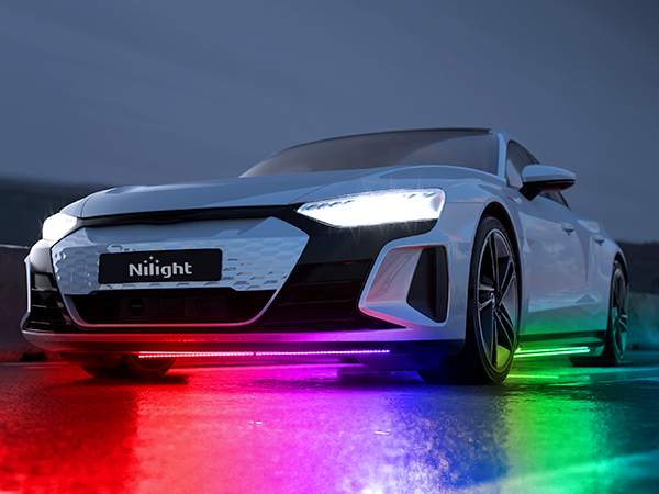 4Pcs Aluminum Underglow Neon Accent Strip Lights 396 LEDs Dream Color