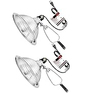 EP Clamp Lamp Light with Detachable 8.5 Inch Aluminum Reflector, 150 Watt E26 Socket (No Bulb Inc...