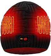 SVPRO Heated Hat for Men and Women – Rechargeable Battery Powered Skull Cap - 3 Heating Levels El...