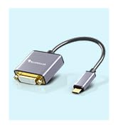 BlueRigger USB C to DVI Adapter (4K 30Hz, USB 3.1 Type C to DVI, Thunderbolt 3 to DVI) USB-C to D...