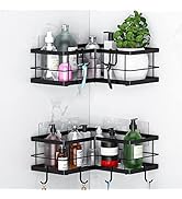 Carwiner Corner Shower Shelf 2-Pack, 304 Stainless Steel Shower Caddy with Adhesive, Wall Mounted...