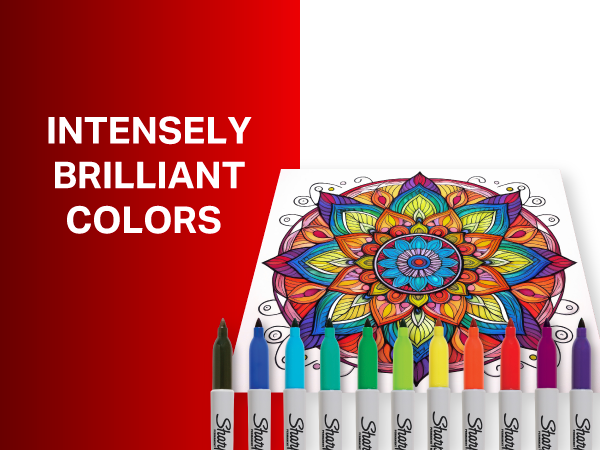 sharpie intensely brilliant colors rainbow adult coloring design doodle teacher art artist best