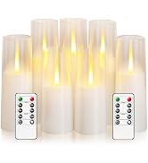 kakoya Flameless LED Candles Upgraded Realistic Flickering Flame,7Pcs Battery Operated Candles wi...