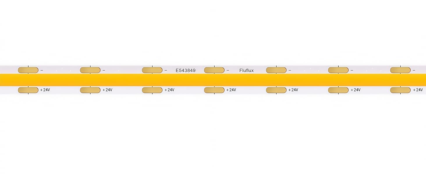 24V LED strip light with uniform and even Light Output, Minimal Heat when running at full brightness