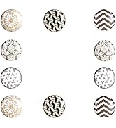 SPN-FOR1 Set of 10 Ceramic Knobs Decorative Knobs for Home Kitchen Cabinet Hardware Cupboard ...