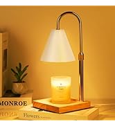 White Candle Warmer Lamp with Timer Dimmer, Electric Candle Lamp Warmer for Bedroom Decor, Birthd...