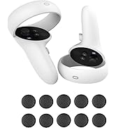 VicRole 10 Pack Black Thumb Grips Caps for Meta Quest 3, Quest 3S, Quest Pro, Quest 2 Controllers