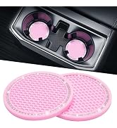 JOYTUTUS Cup Holder Coasters for Car, 2 Pack Universal Anti-Slip Car Coasters with Crystal Rhines...