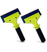NEWISHTOOL 2 Pack Rubber Squeegee with Nylon Handle for Water Removal, Glass Cleaning, PPF Instal...