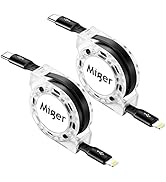 Retractable USB C to Lightning Charging Cord MFi Certified iPhone 14 13 12 11 Pro Max Mini XS XR ...