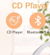 cd player boombox portable fm radio with bluetooth stereo speaker