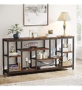 Tribesigns Console Sofa Table, 70.9 inch Extra Long Table Behind Couch with Storage Shelves, 3-Ti...