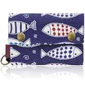 WisePoint Womens Trifold Wallet, Canvas Wallet Ladies Wallet for Women, Women Wallet with Keyring...