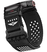 Rugged Nylon Band for Apple Watch Ultra 3/2/1 Series 11 10 9 8 7 6 5 4 SE/3/2/1 for Men,Breathabl...