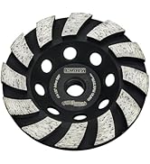 CRALY 4-1/2 Inch Concrete Grinding Wheel for Angle Grinder, 5/8''-11 Threaded Arbor Turbo Diamond...