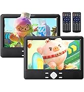 Yoton 10.5" Two Car DVD Players Portable Headrest Dual Screen Play a Same or Two Different Movies...