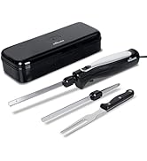 HousesAid Electric Knife,Electric Carving Knife Set with Two Serrated Stainless Steel Blades,Carv...