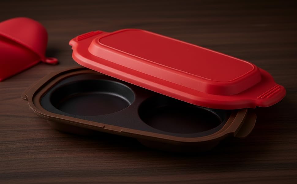 Microwave Egg Cooker with 2pcs Silicone Oven Mitts Heat Resistant