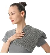 Kivdes Wide Microwave Heating Pad for Pain Relief 8x17 Microwavable Heat Pack for Cramps,Neck Sho...