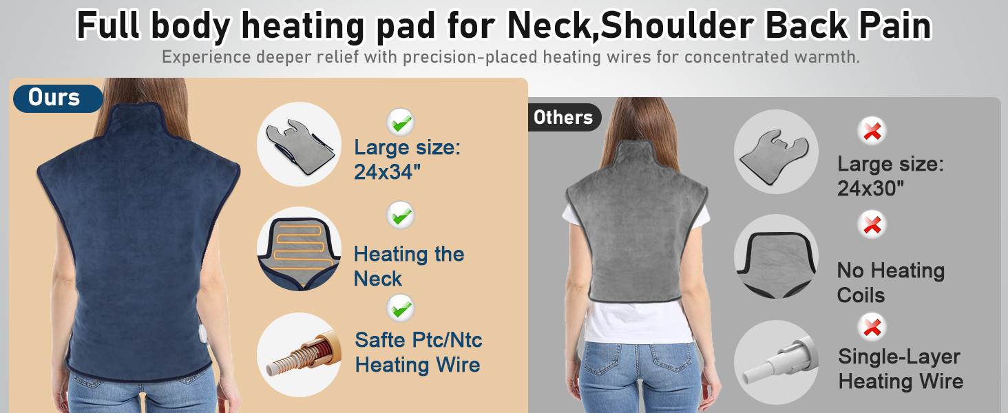 menstrual heating pad full body heating pad extra large heating pad wearable heating pad