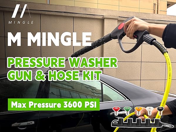 pressure washer hose and gun