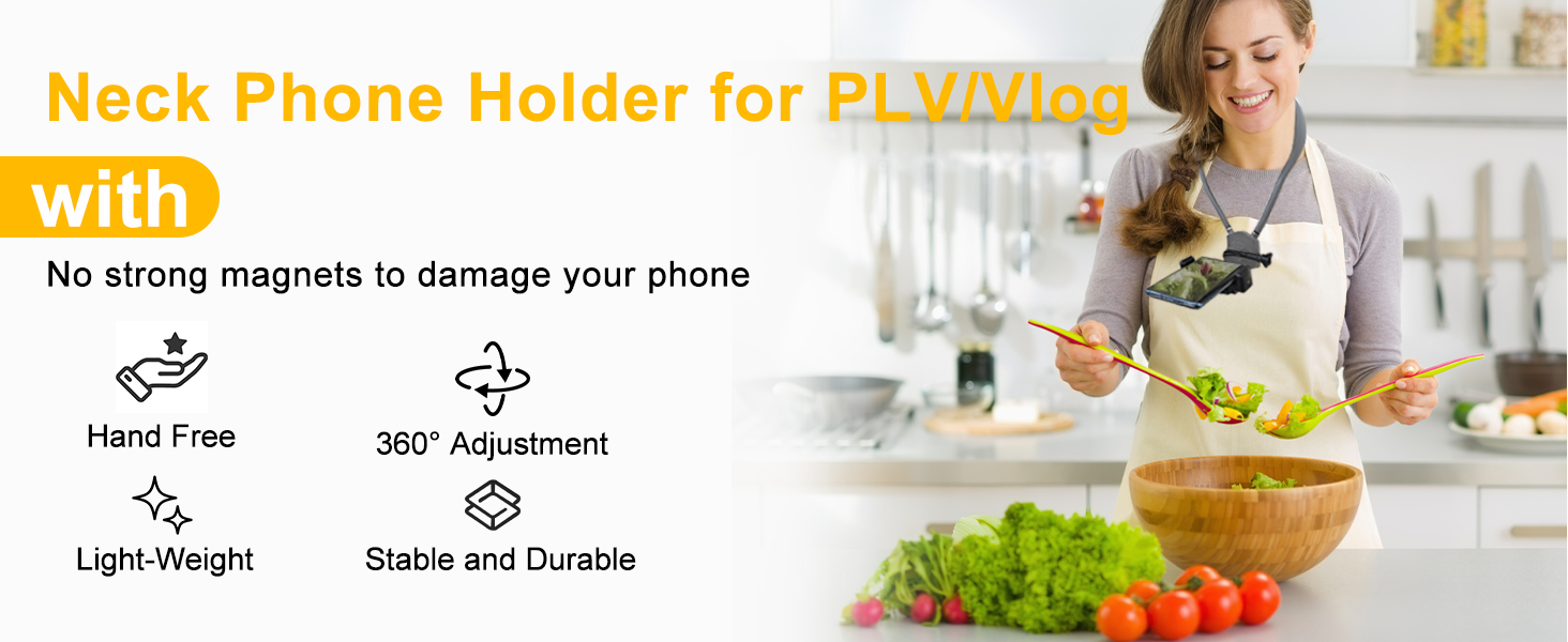neck phone holder for vlog