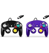 Gamecube Controller, Fiotok Classic Wired Controller for Wii Nintendo Gamecube - Enhanced (Black ...