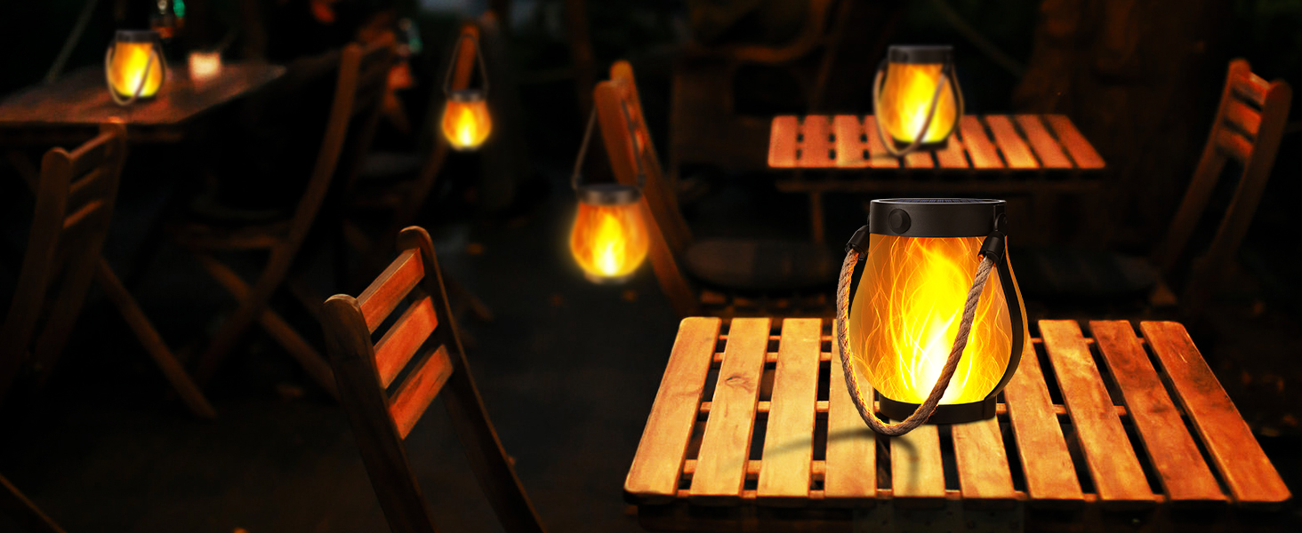 solar flame lights